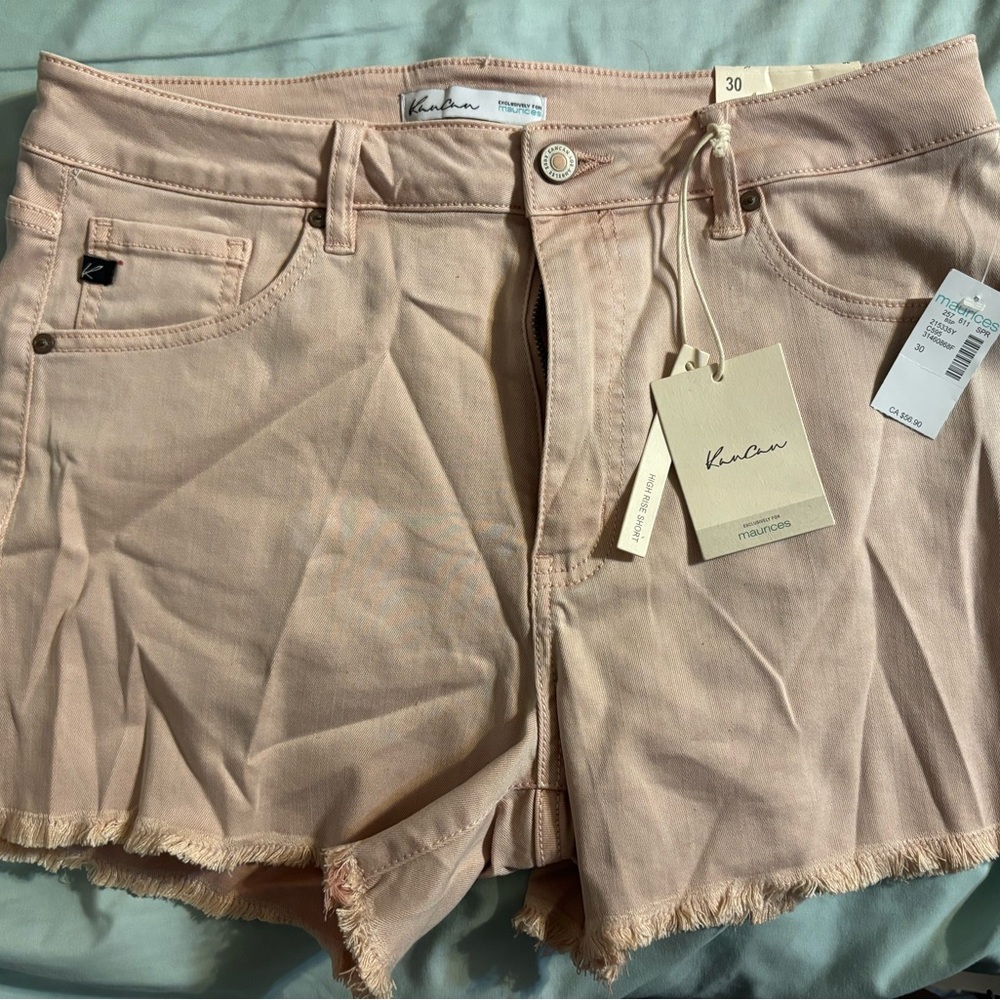 Kancan Women's Pink Denim Shorts